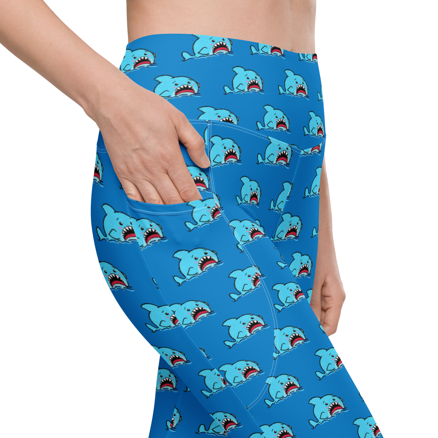 Anxious Shark- Leggings with pockets