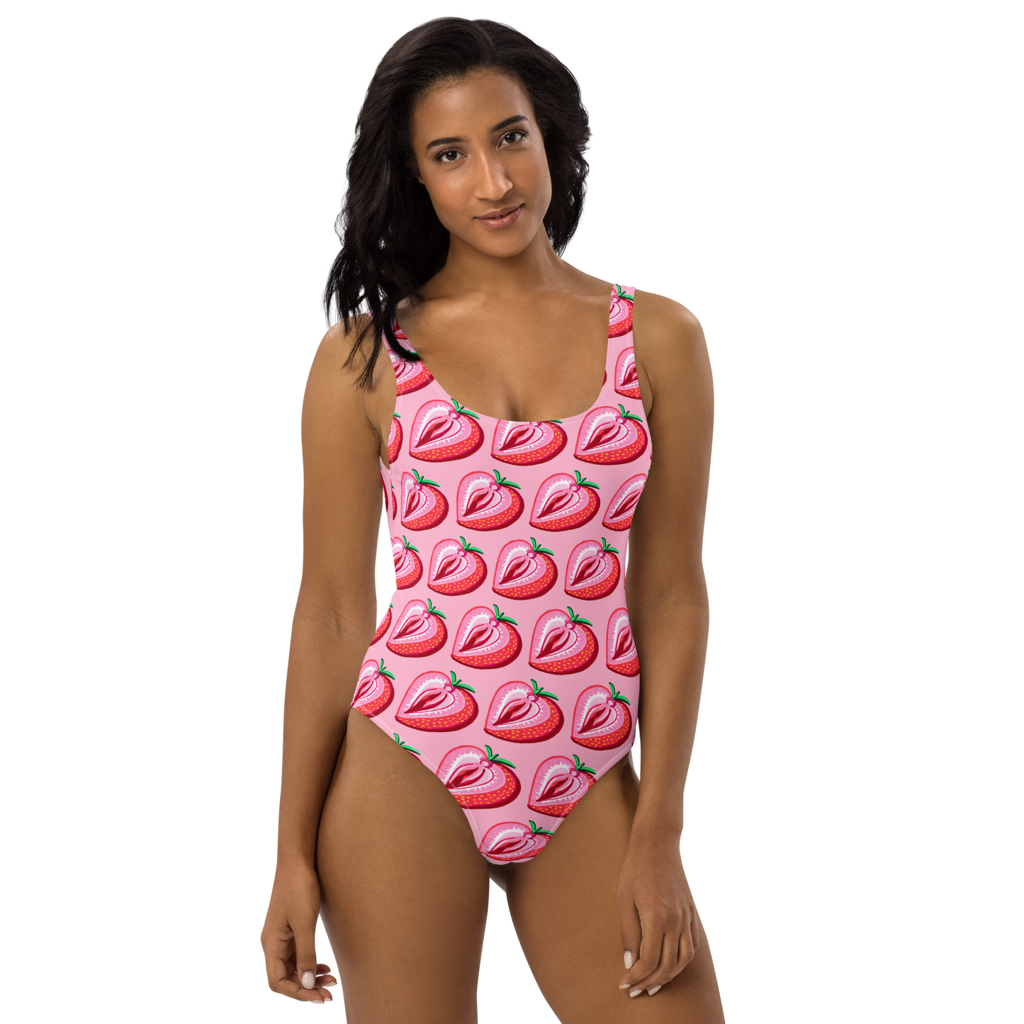 Strawberry Vulva- One-Piece Swimsuit (pink)