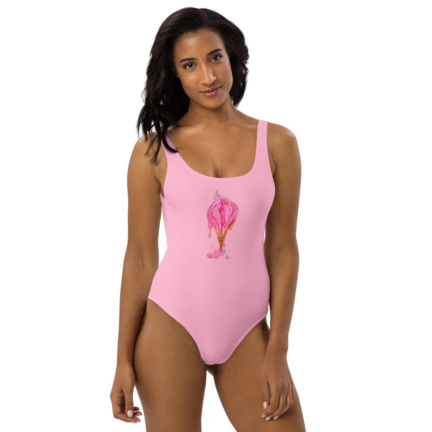 Ice Cream Vulva One-Piece Swimsuit
