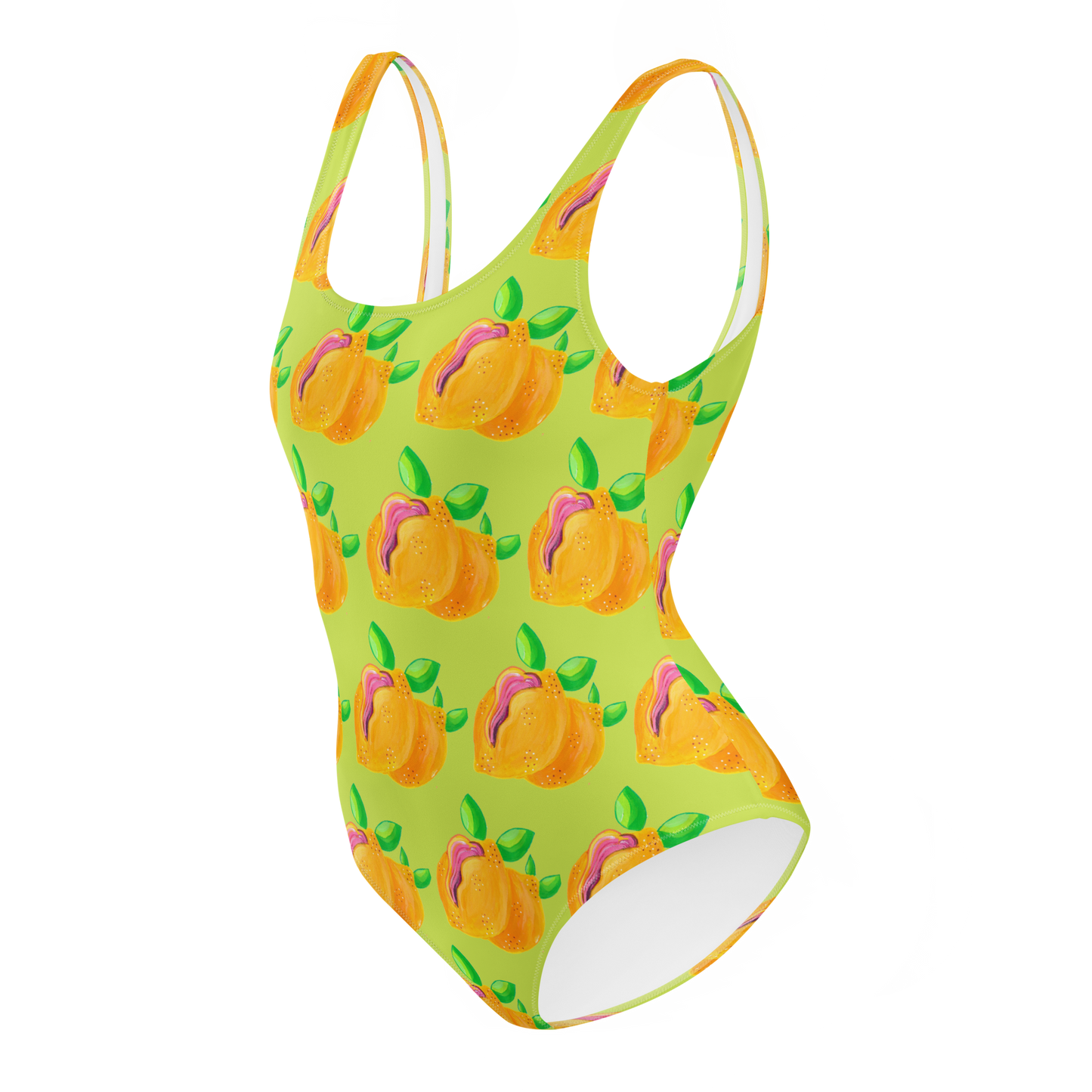 "Sour Puss" Lemon Vulva One-Piece Swimsuit