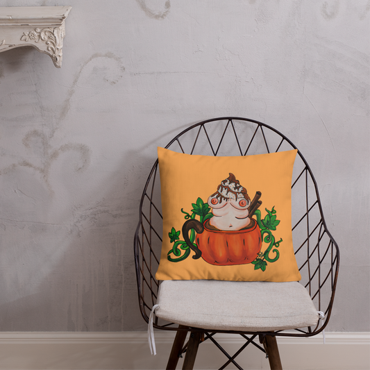 Pumpkin Spice and Everything Nice (orange)- Premium Pillow and Pillowcase