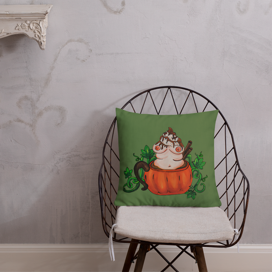 Pumpkin Spice and Everything Nice (green) - Premium Pillow and Pillowcase