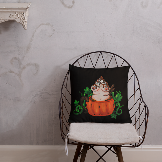 Pumpkin Spice and Everything Nice (black) - Premium Pillow and Pillowcase