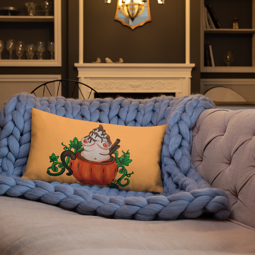 Pumpkin Spice and Everything Nice (orange)- Premium Pillow and Pillowcase