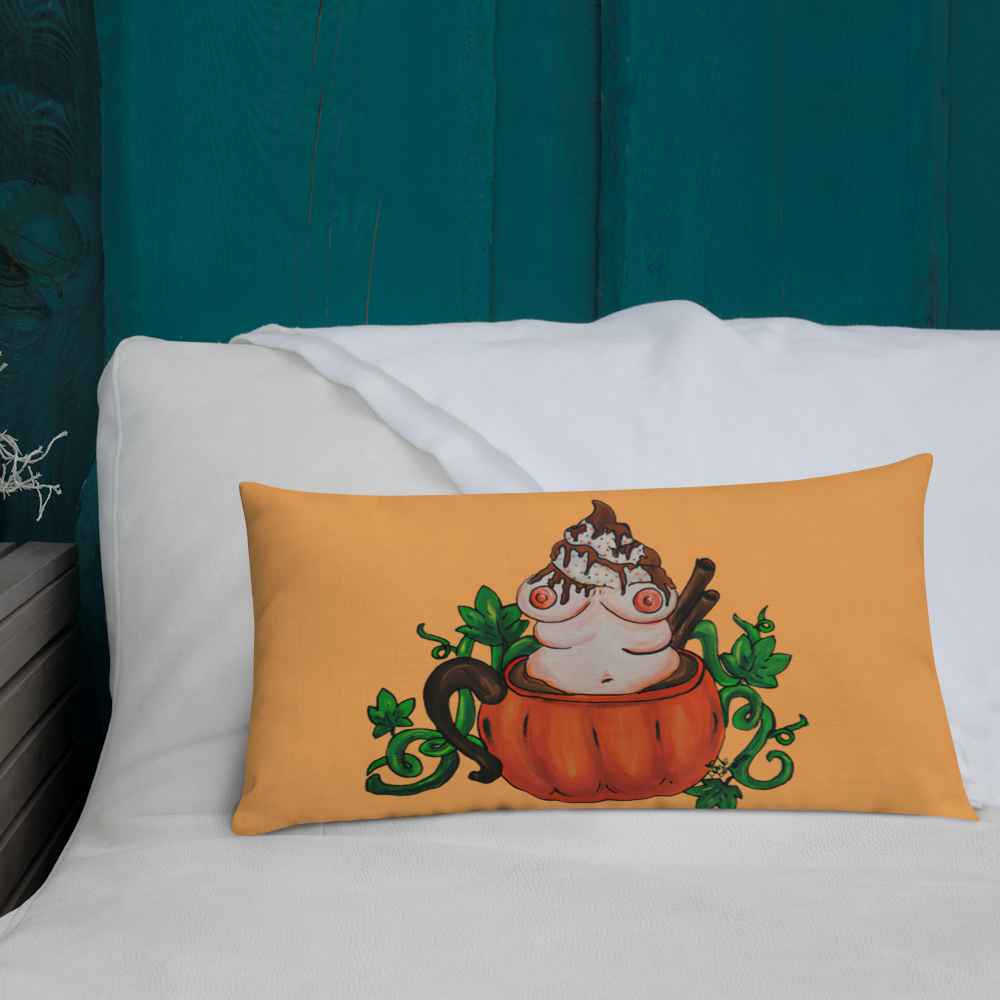 Pumpkin Spice and Everything Nice (orange)- Premium Pillow and Pillowcase