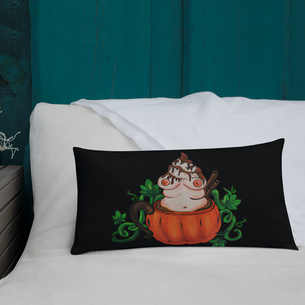 Pumpkin Spice and Everything Nice (black) - Premium Pillow and Pillowcase