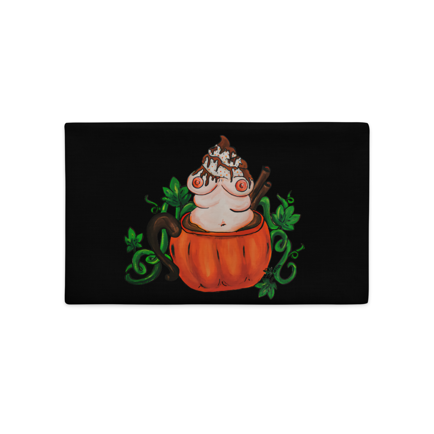 Pumpkin Spice and Everything Nice (black) -Pillowcase