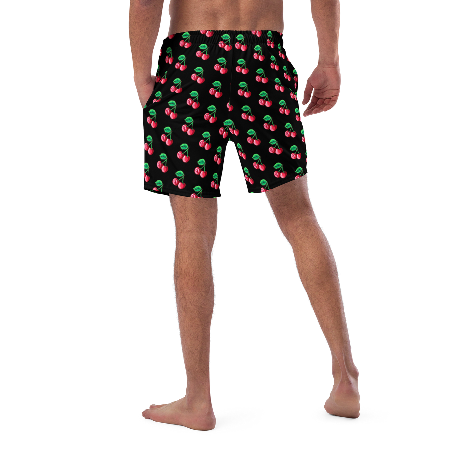 "Cherry on Top" Cherry Vulva- Swim trunks, Black