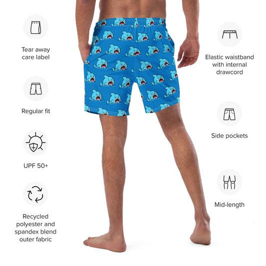 Anxious Shark- Swim trunks