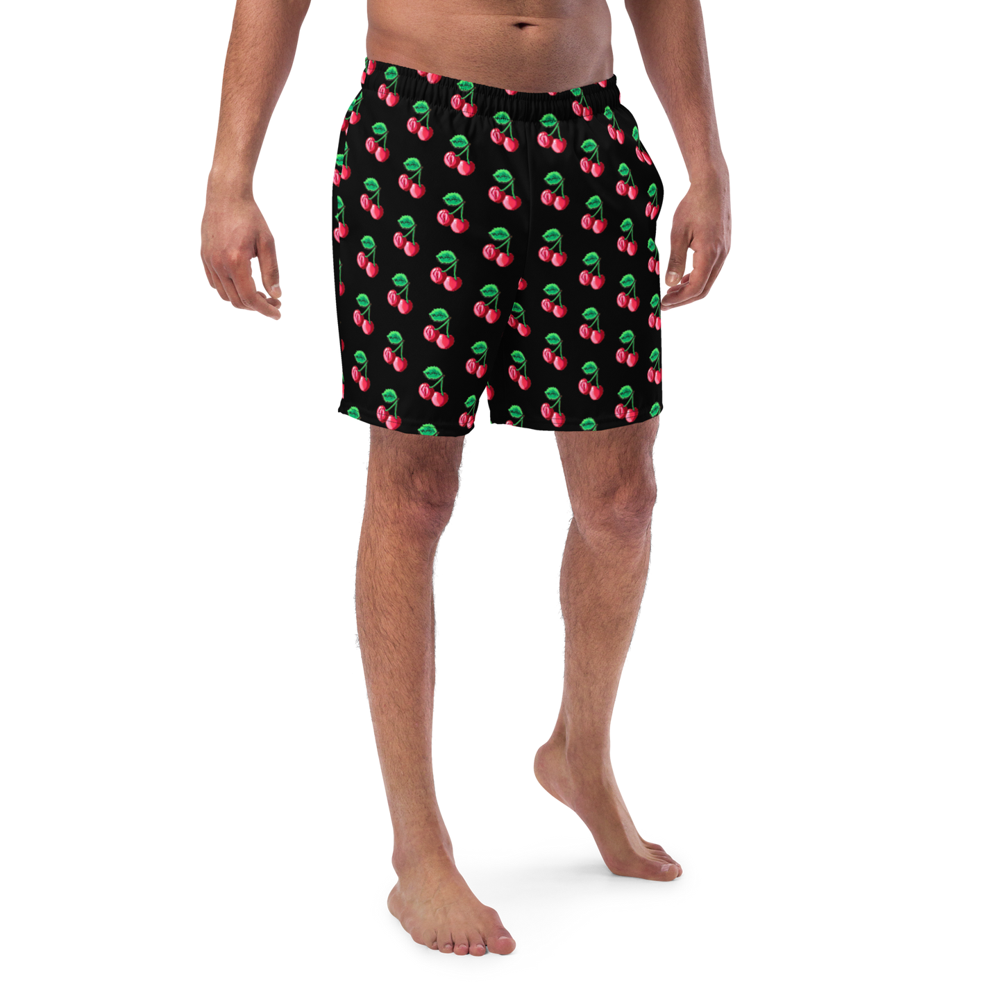 "Cherry on Top" Cherry Vulva- Swim trunks, Black