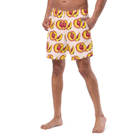 "The Perfect Peach" Peach Vulva, Men's swim trunks