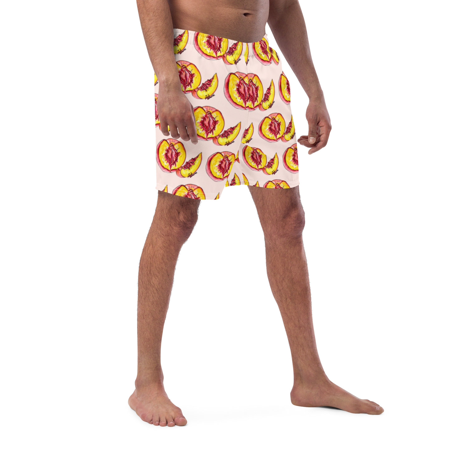 "The Perfect Peach" Peach Vulva, Men's swim trunks