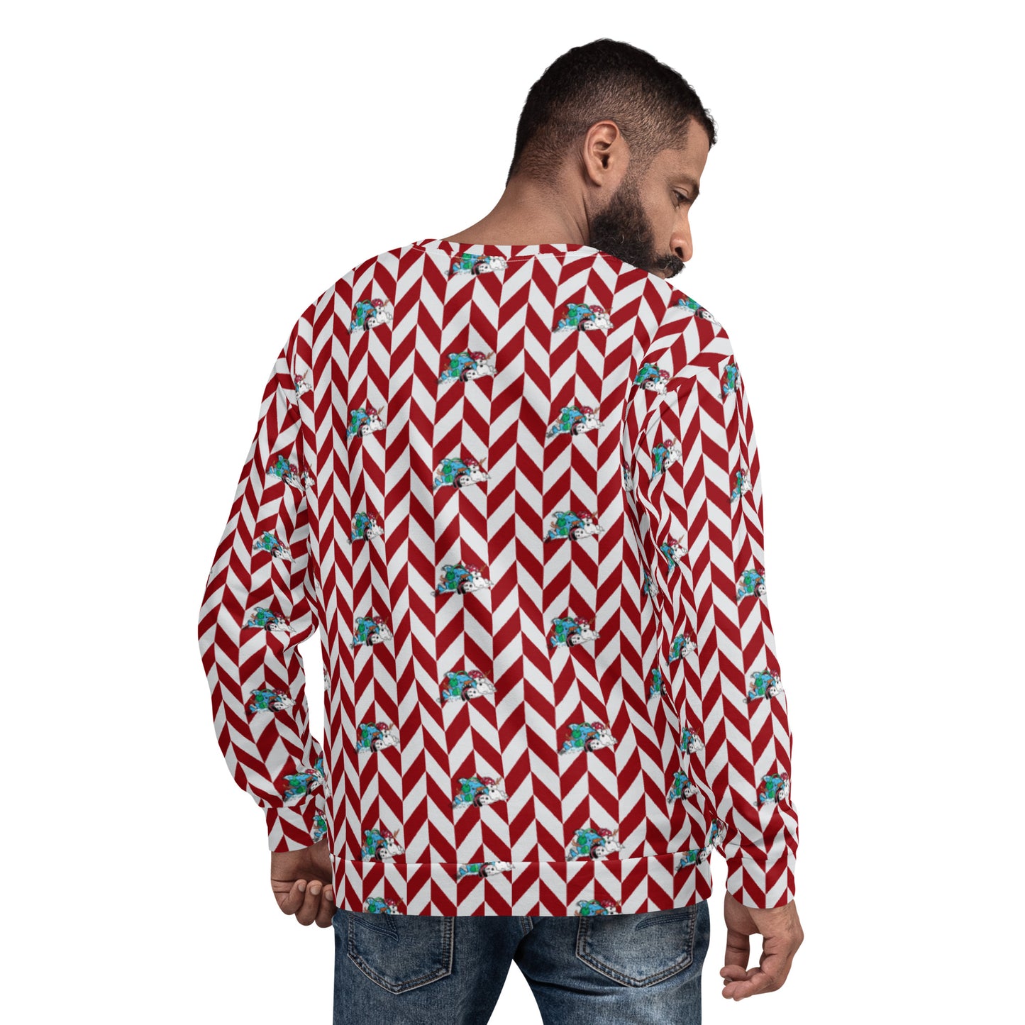 Holiday Sharks Ugly Christmas Sweater- Do you Wanna Build a Snowman? (Genderless Sweatshirt)