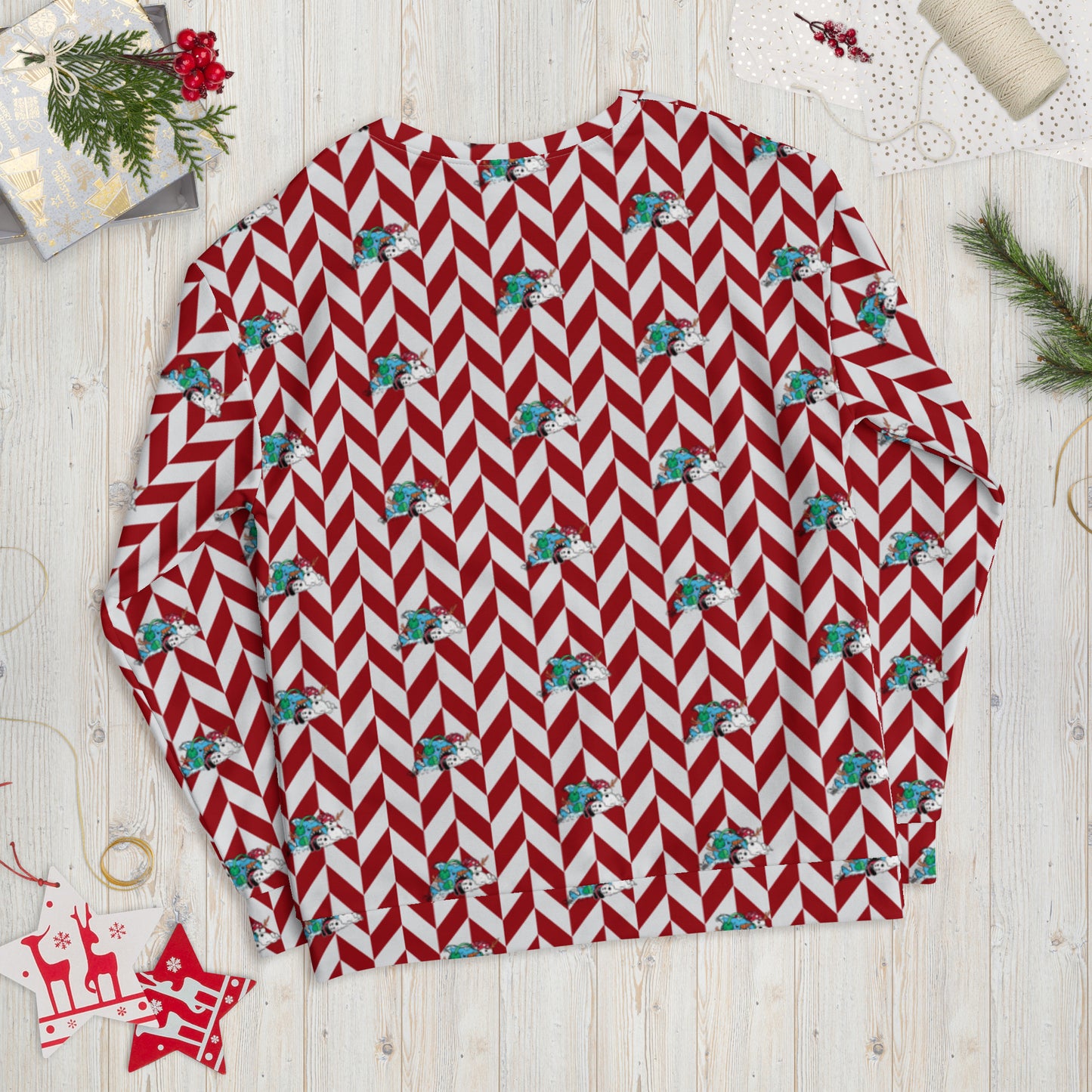 Holiday Sharks Ugly Christmas Sweater- Do you Wanna Build a Snowman? (Genderless Sweatshirt)