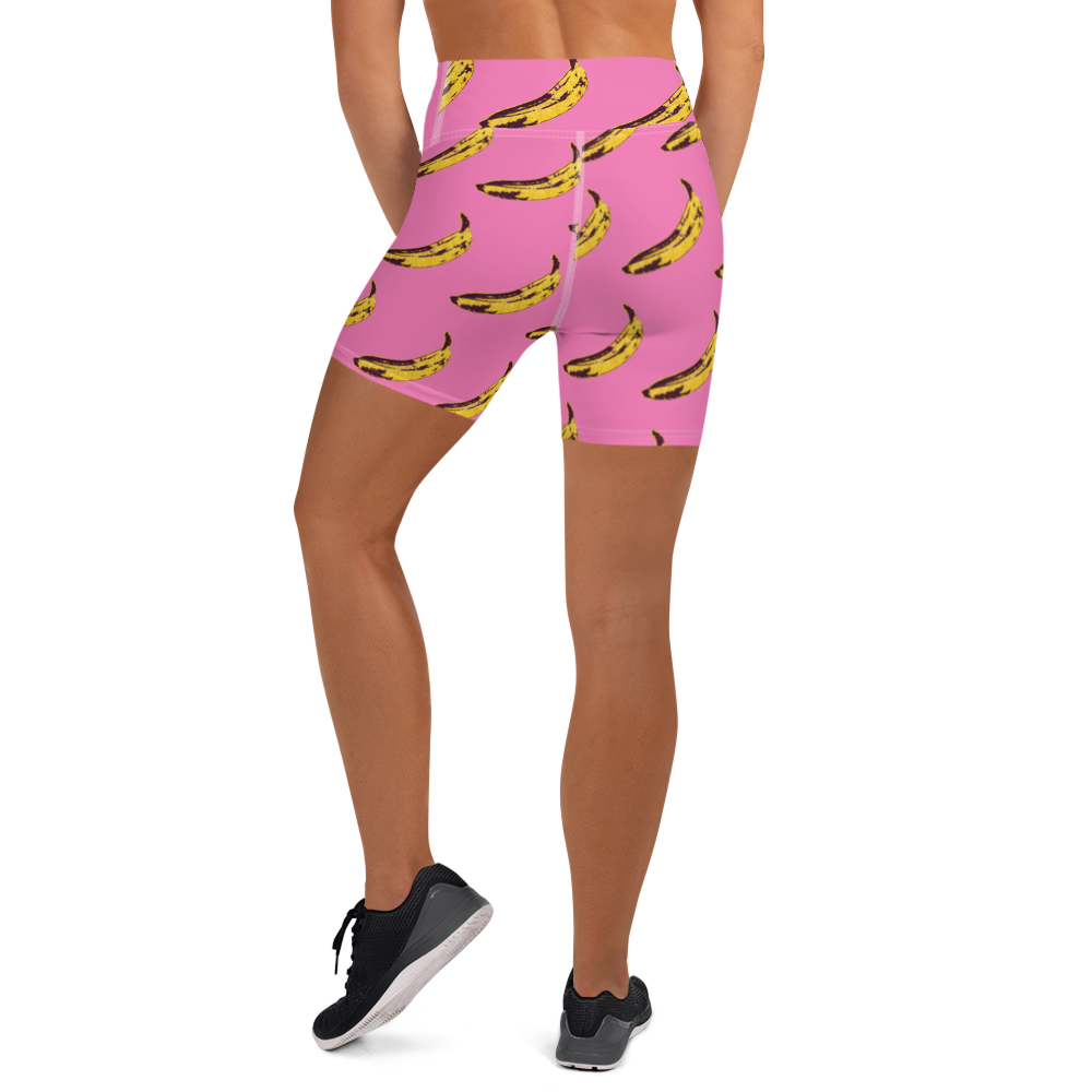 Pink Banana Yoga Shorts