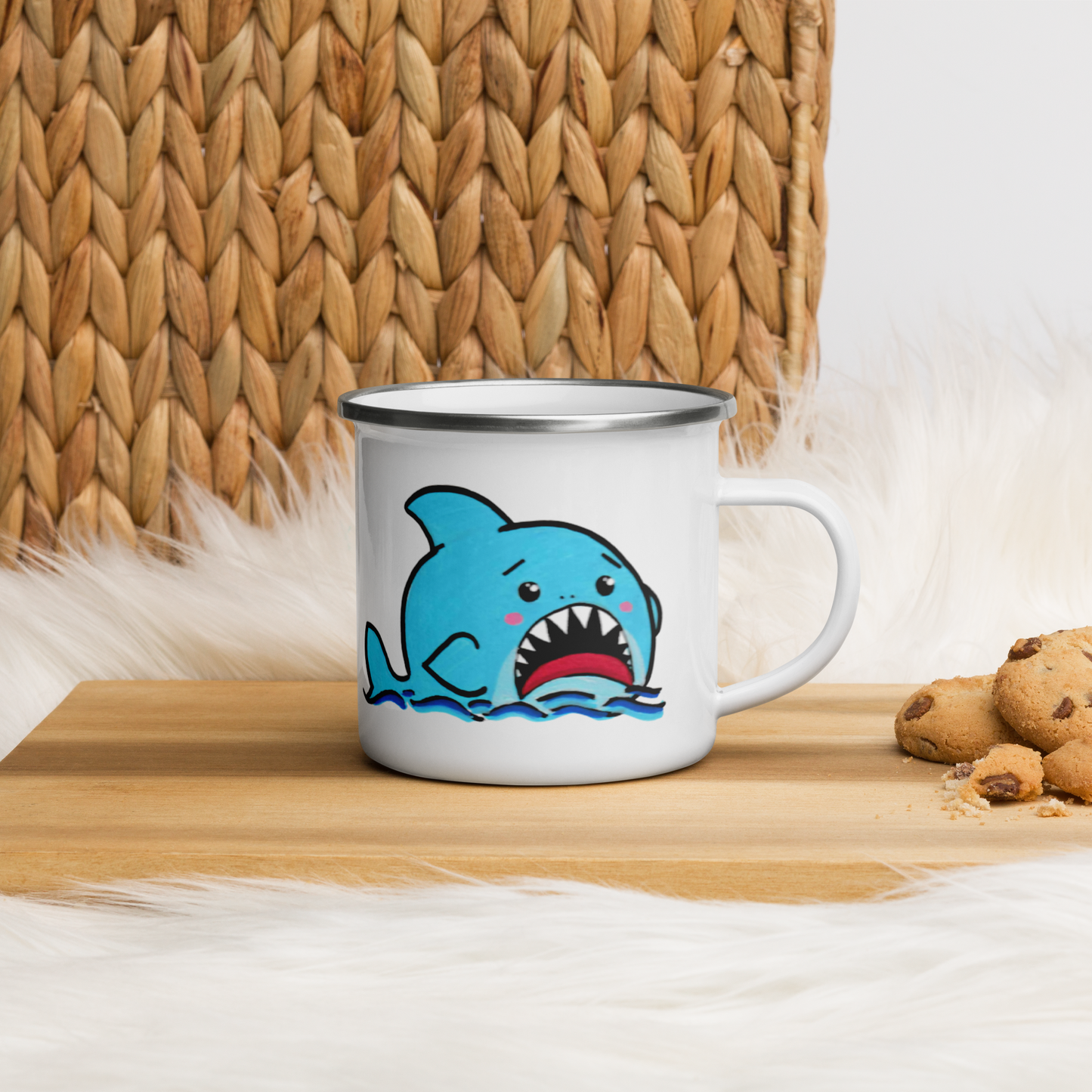 Anxious Shark Enamel Mug (12oz)