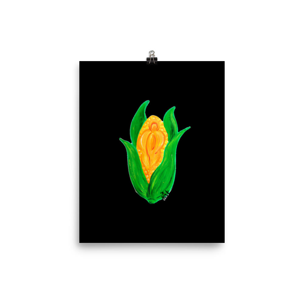 "C*nt on the Cob" CornCob Vulva- Matte Art Print