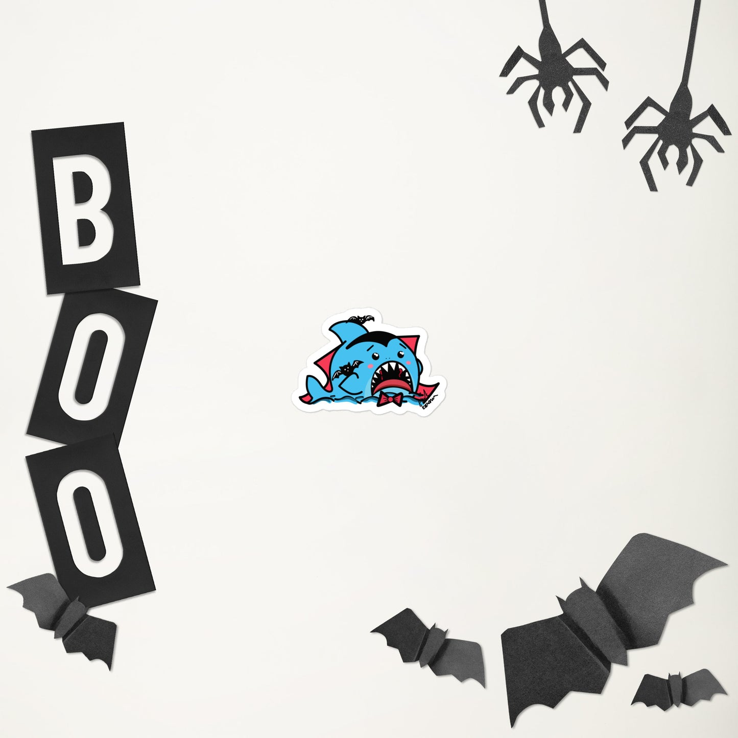 Halloween Shark- Dracula sticker