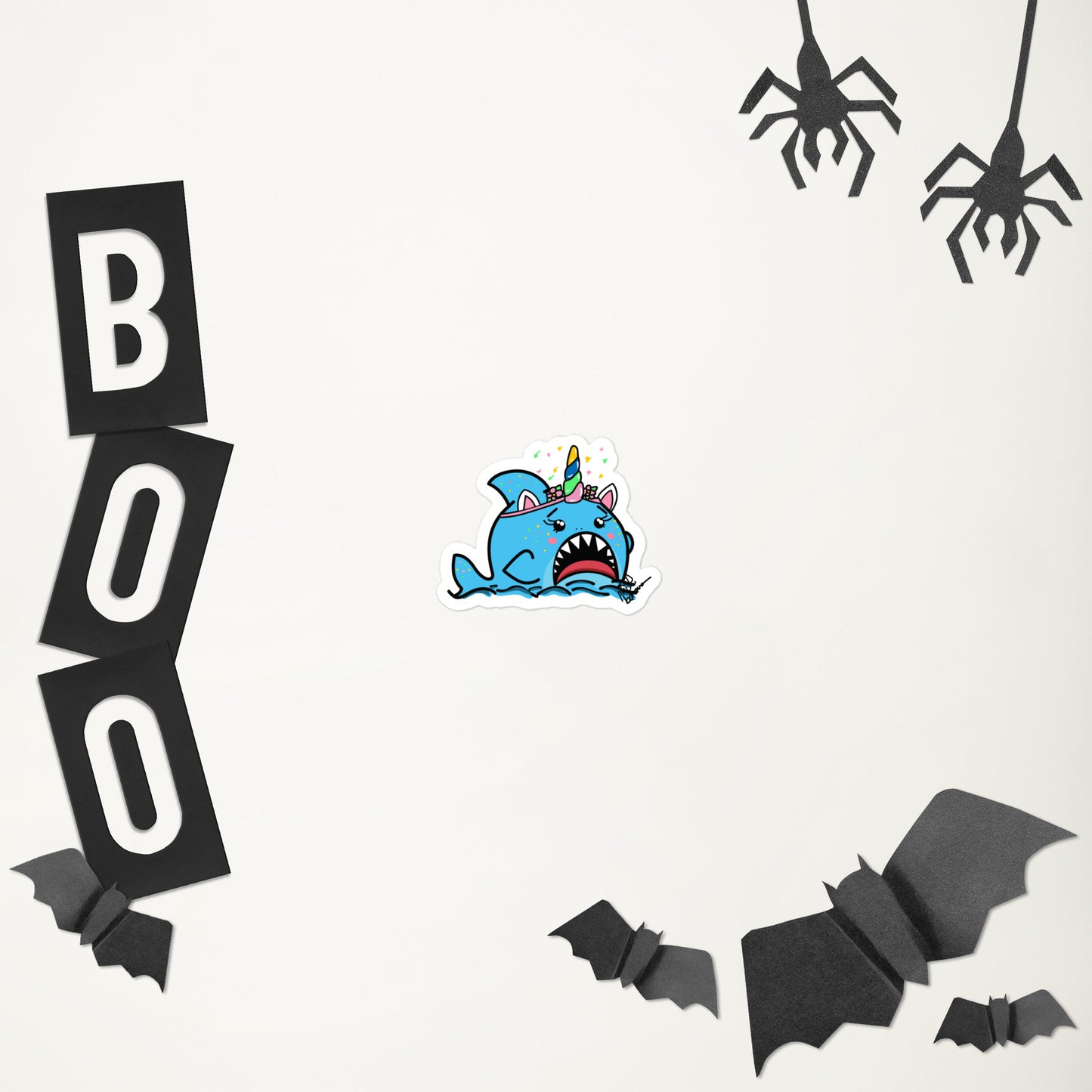 Halloween Sharks- Unicorn Shark Sticker