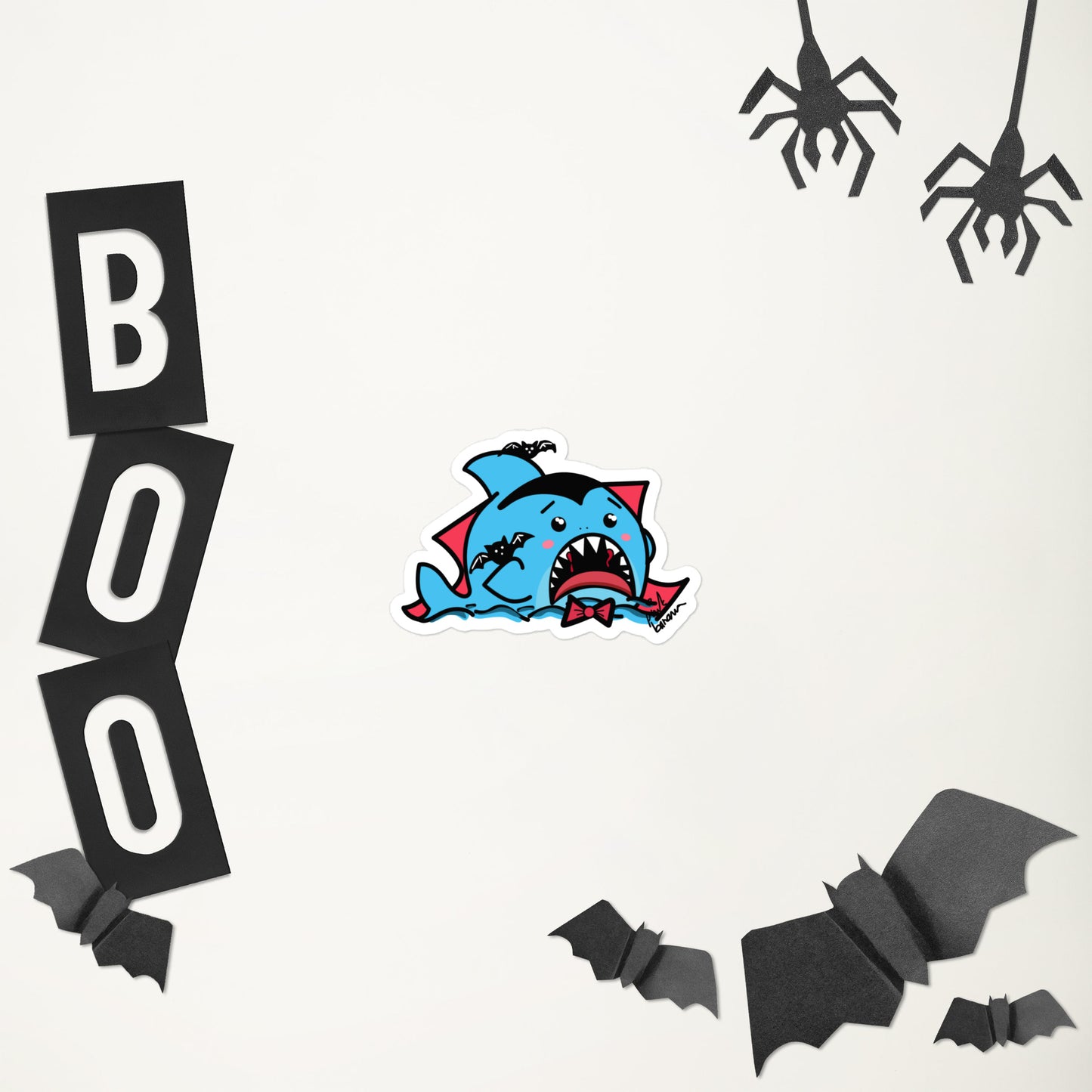 Halloween Shark- Dracula sticker