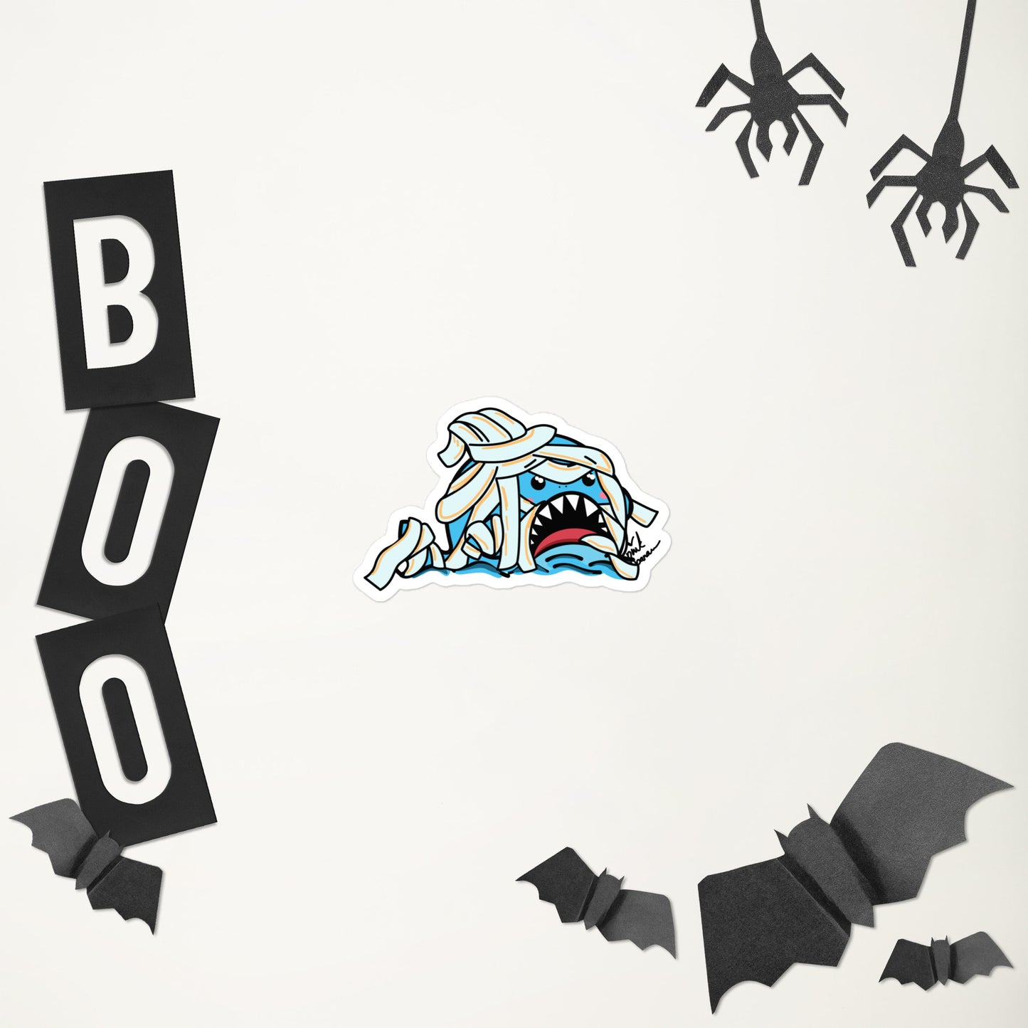 Halloween Sharks- Mummy Shark Sticker