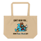 Basic Shark- Large organic tote bag (beige)