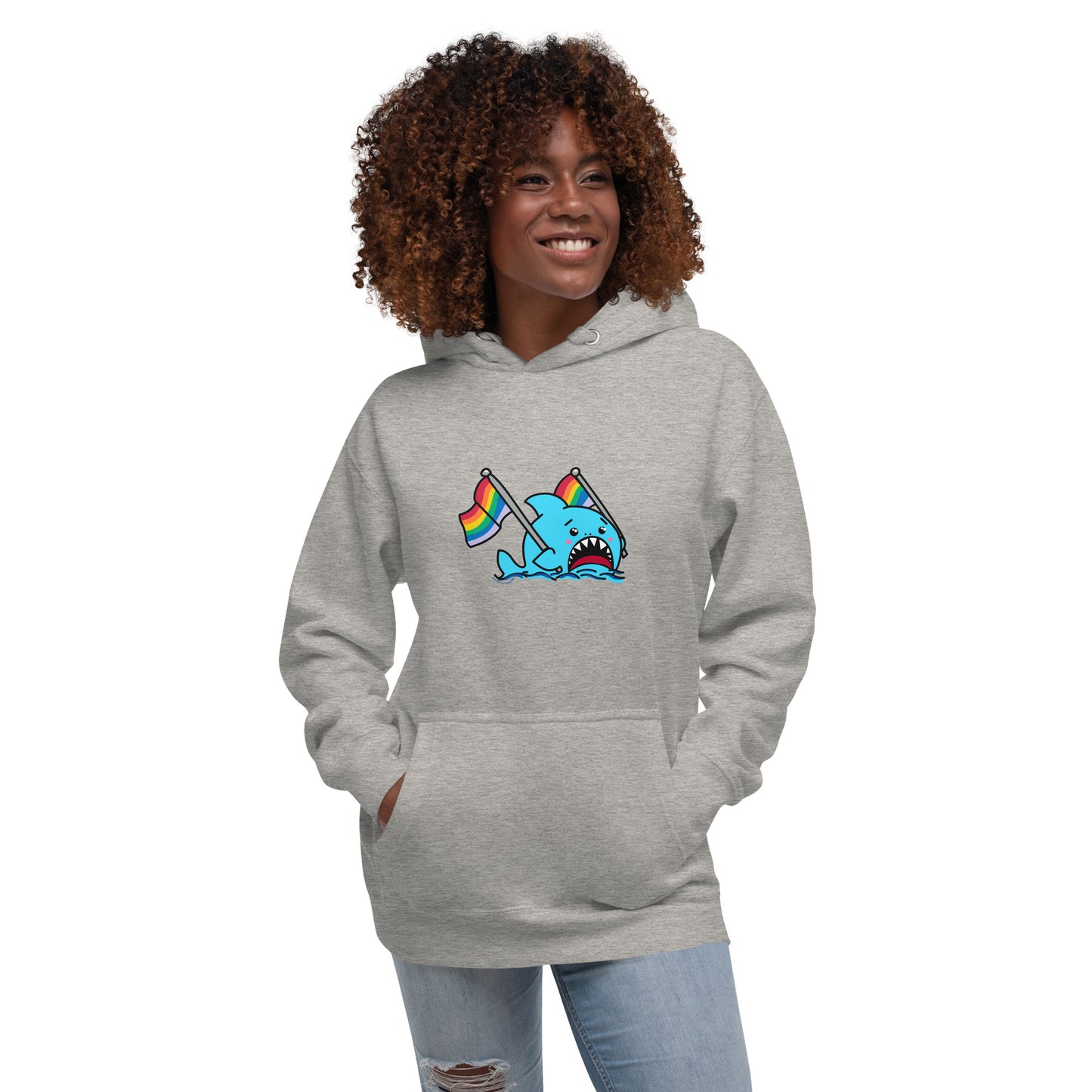 Anxious Shark Pride- Genderless Hoodie