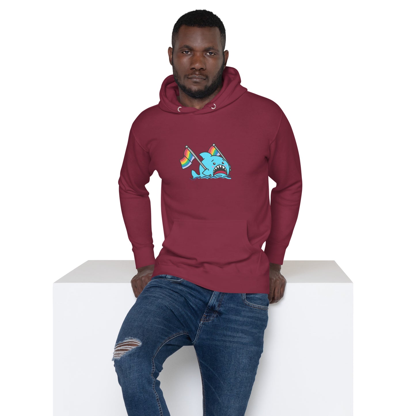 Anxious Shark Pride- Genderless Hoodie