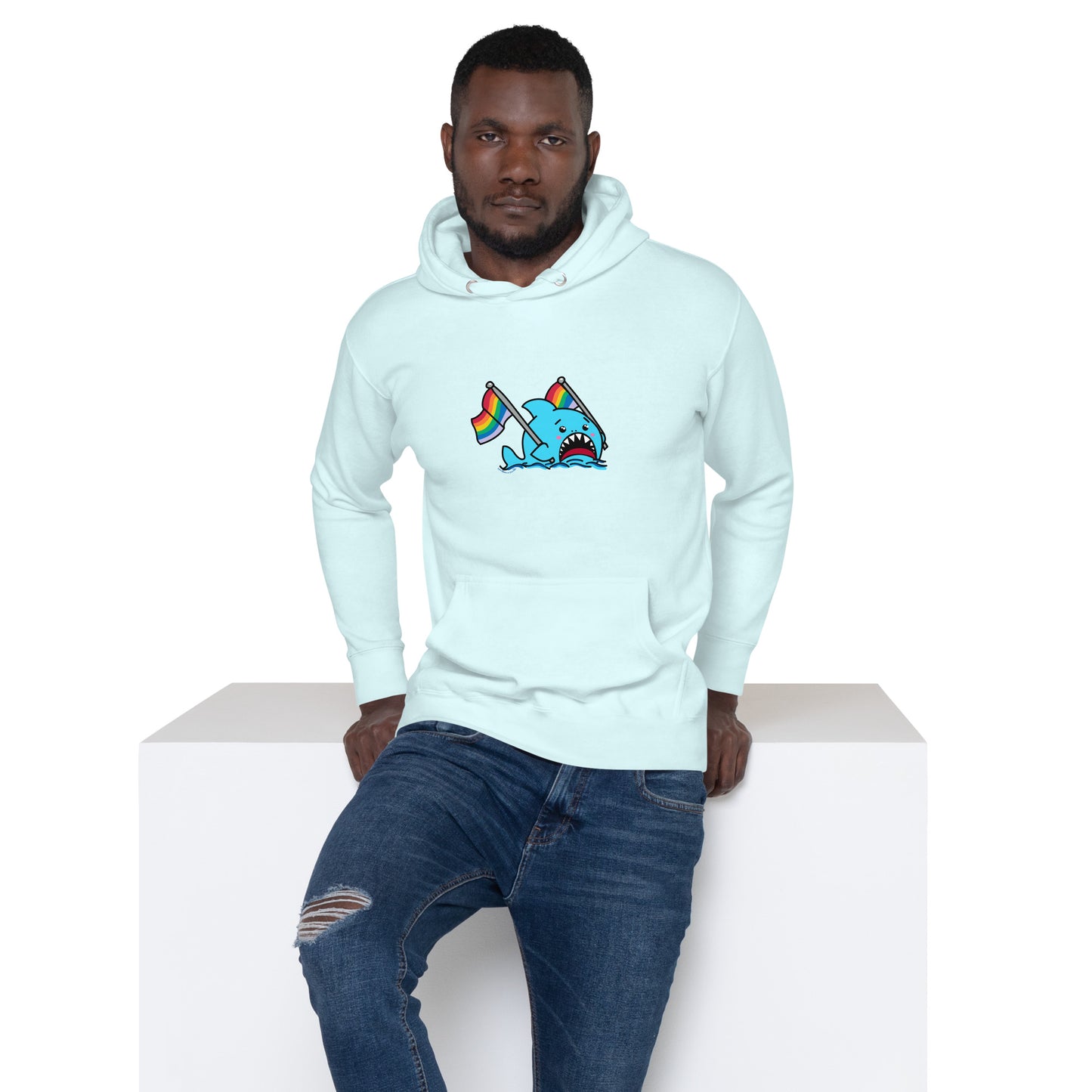 Anxious Shark Pride- Genderless Hoodie