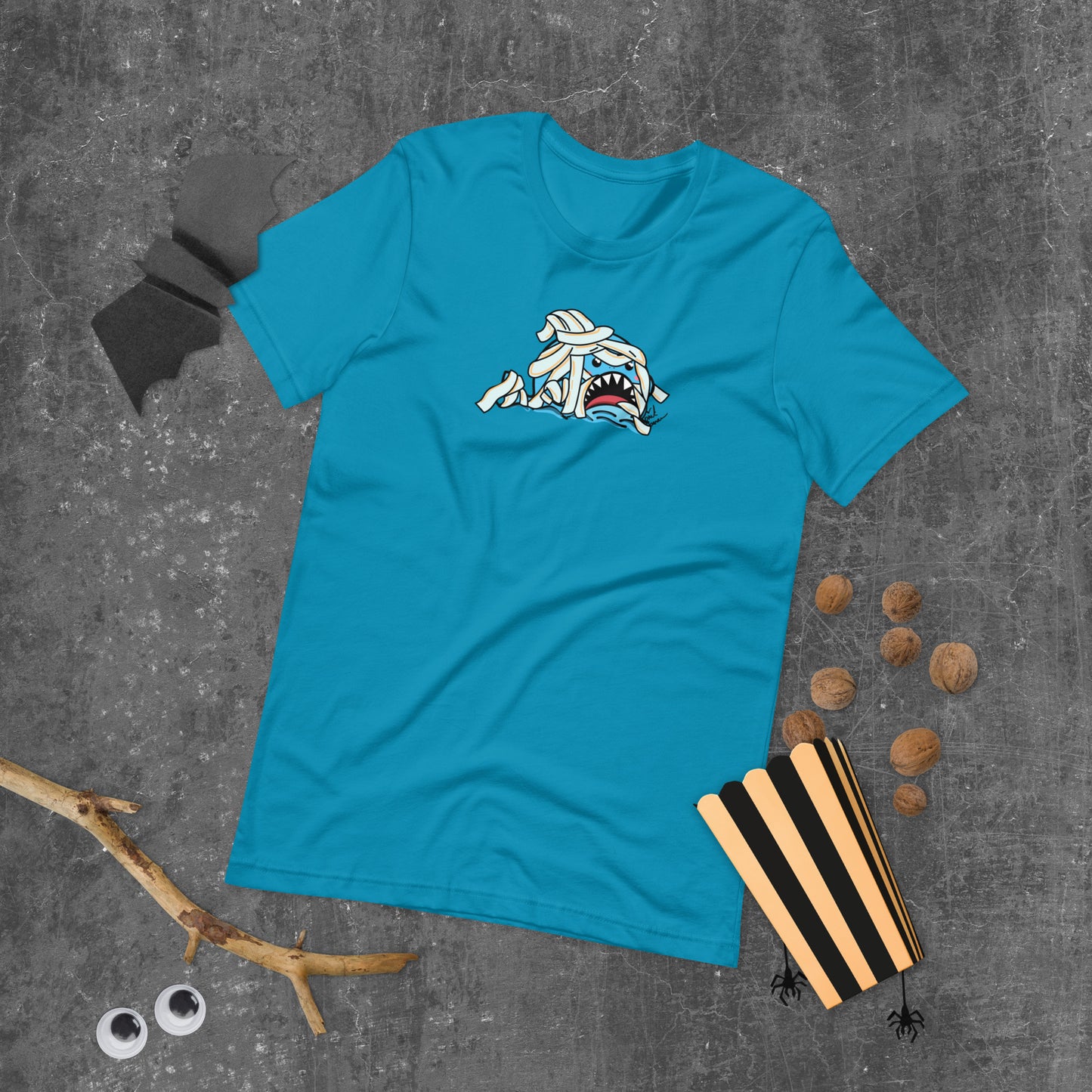 Halloween Sharks- Mummy Shark Genderless Tshirt