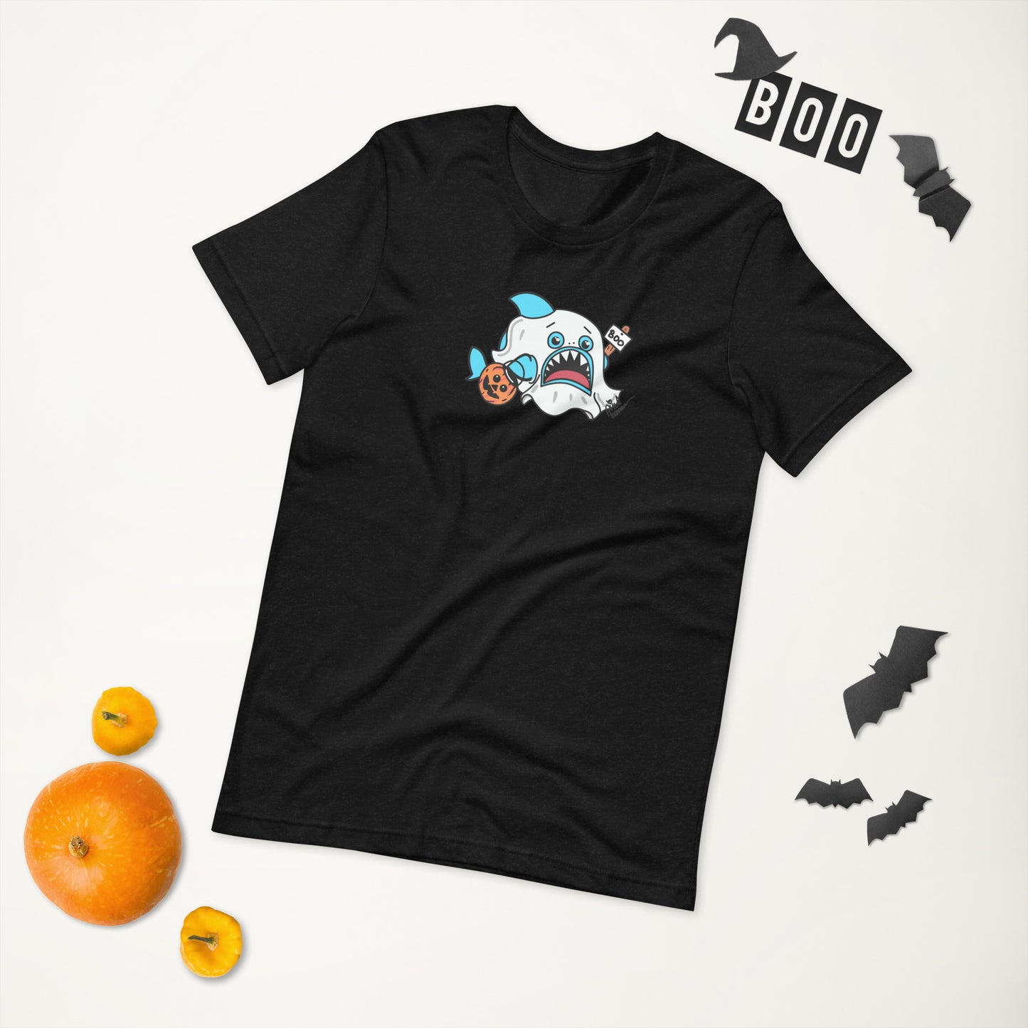 Halloween Sharks- Ghost Shark Genderless Tshirt