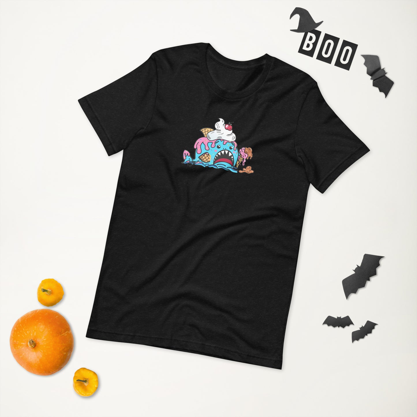 Halloween Sharks- Ice Cream Shark Genderless Tshirt