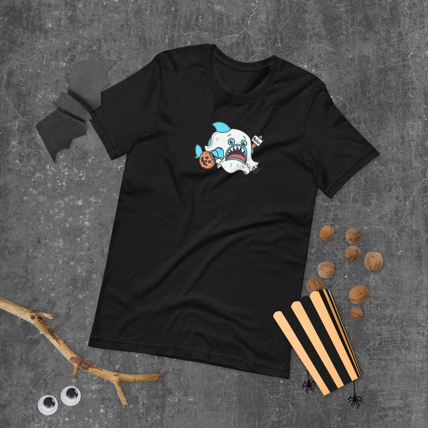 Halloween Sharks- Ghost Shark Genderless Tshirt