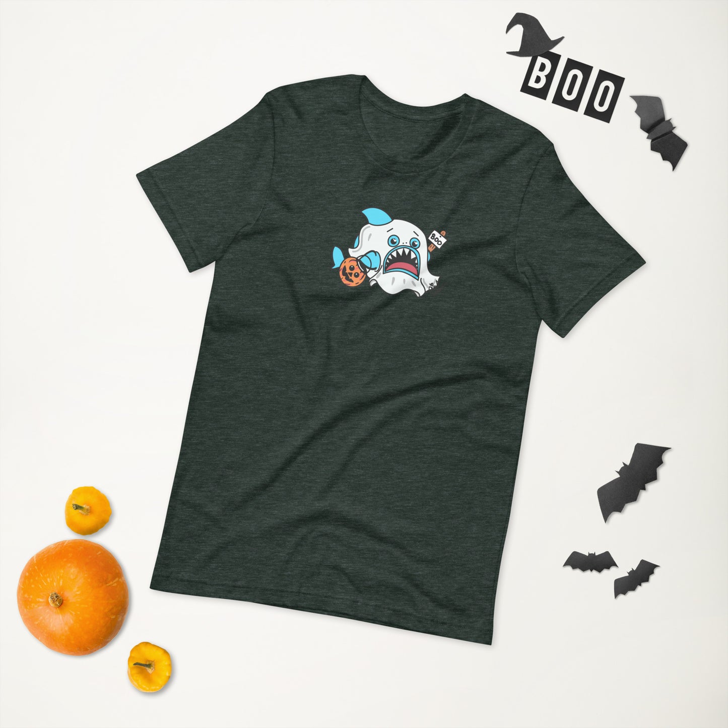 Halloween Sharks- Ghost Shark Genderless Tshirt