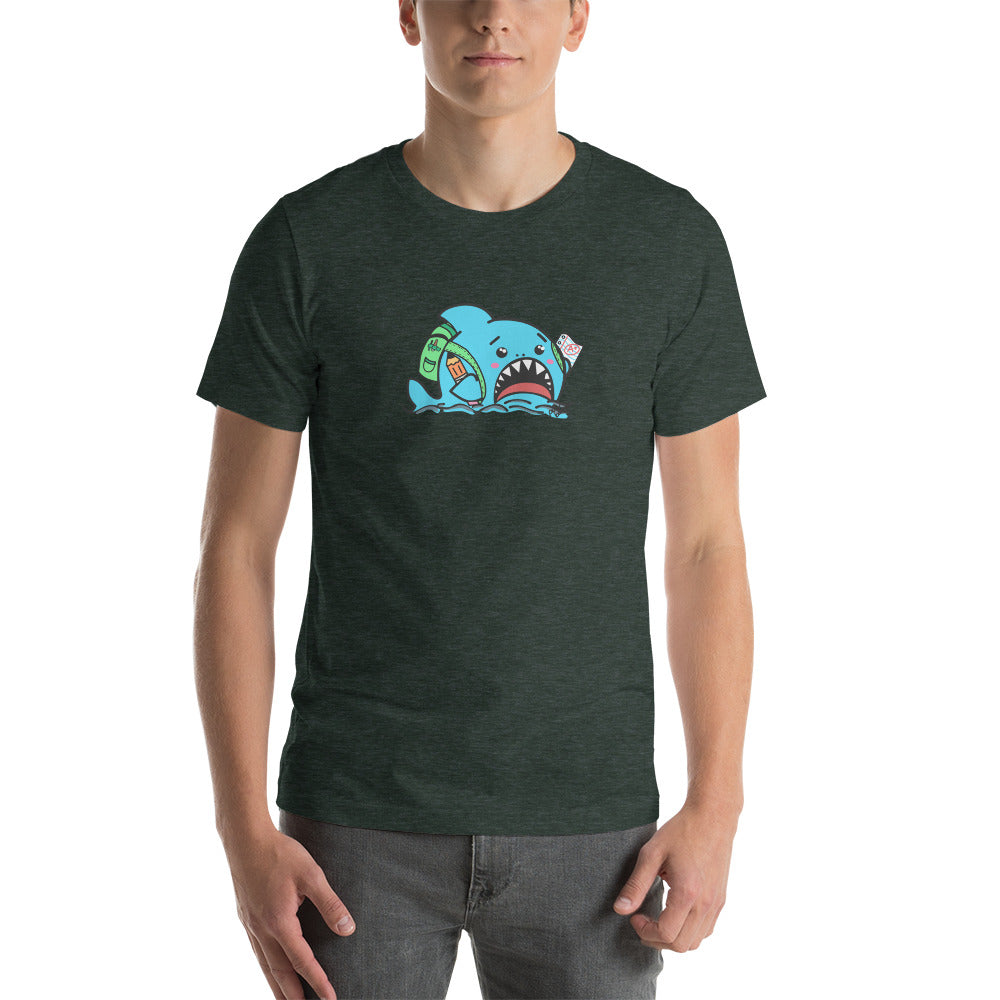 Anxious Shark Goes to School- Genderless Tshirt