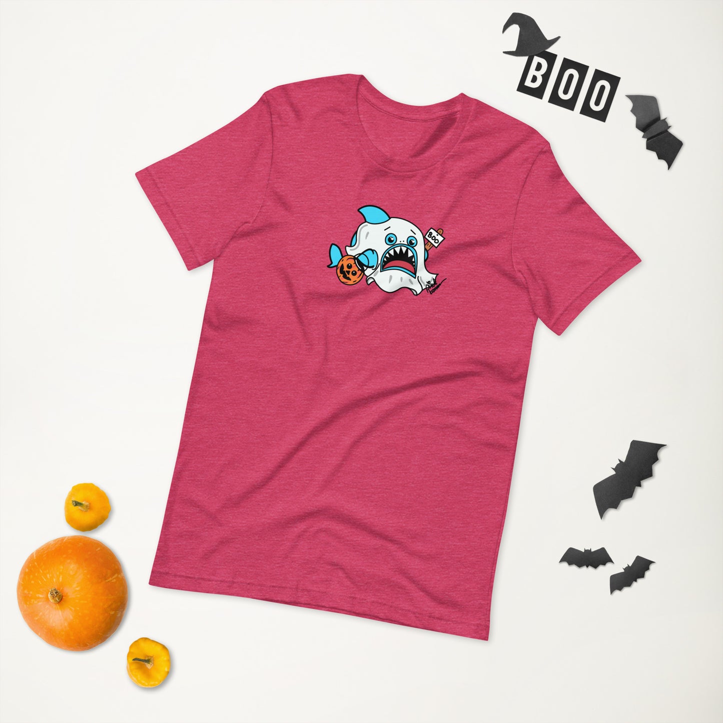 Halloween Sharks- Ghost Shark Genderless Tshirt