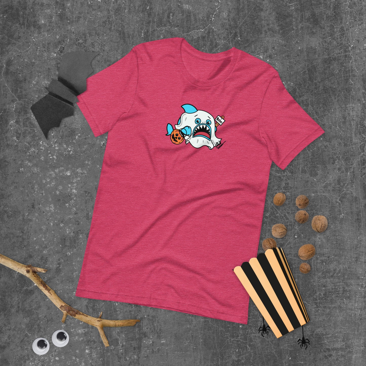 Halloween Sharks- Ghost Shark Genderless Tshirt