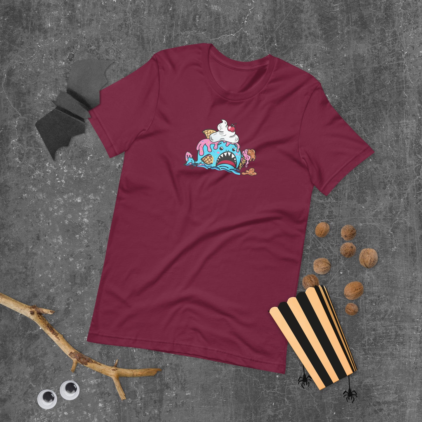Halloween Sharks- Ice Cream Shark Genderless Tshirt