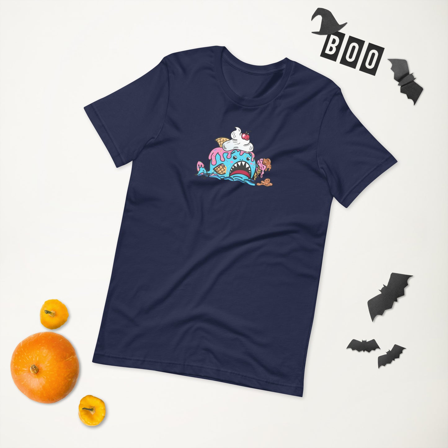 Halloween Sharks- Ice Cream Shark Genderless Tshirt