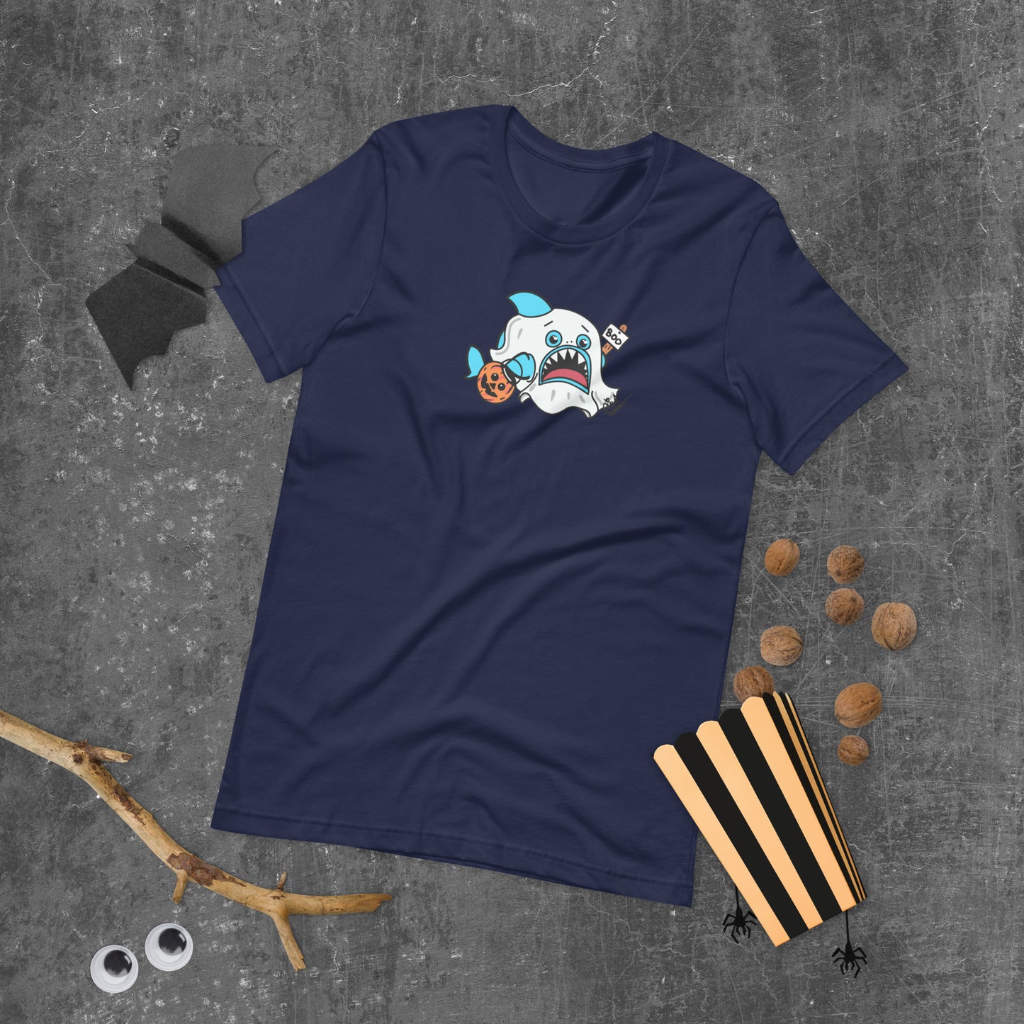 Halloween Sharks- Ghost Shark Genderless Tshirt