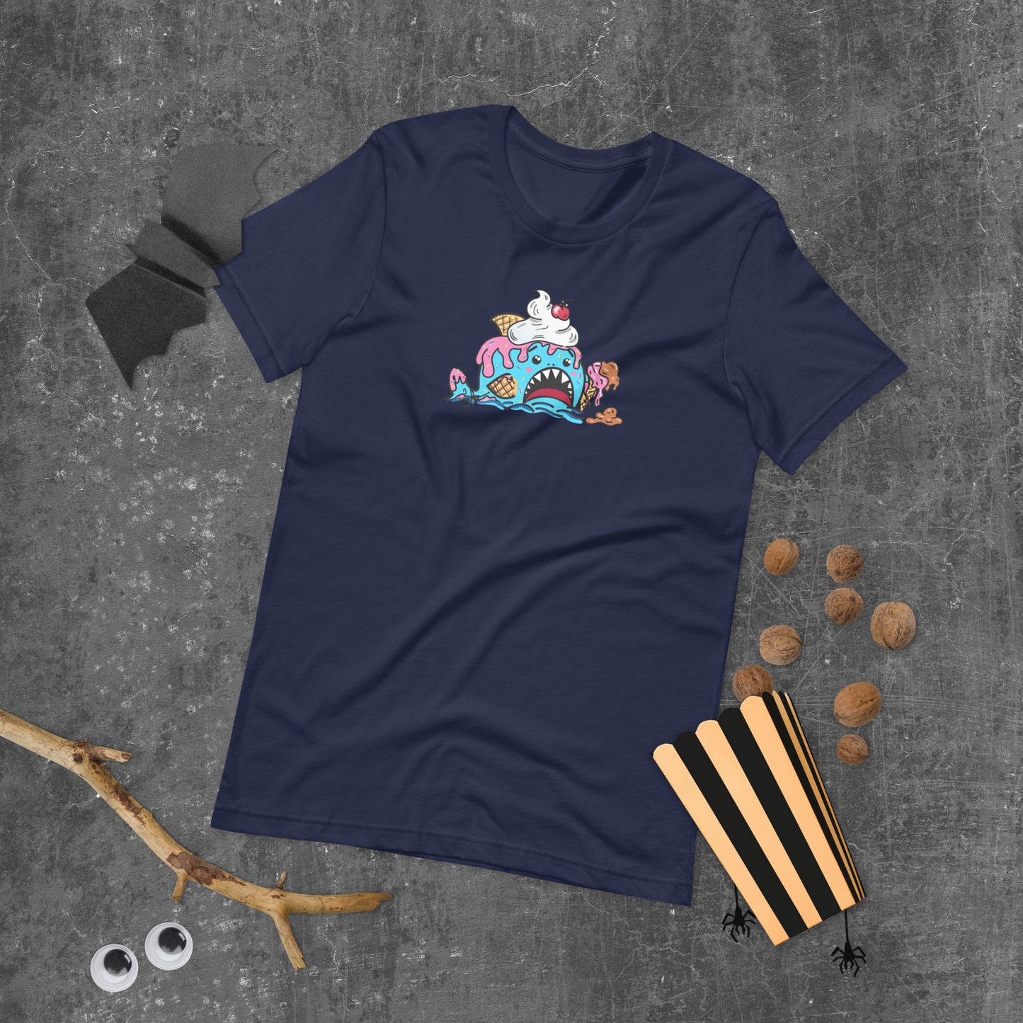 Halloween Sharks- Ice Cream Shark Genderless Tshirt