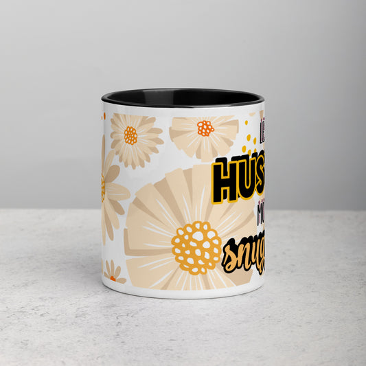 Less Hustle, More Snuggles Mug (flowers)