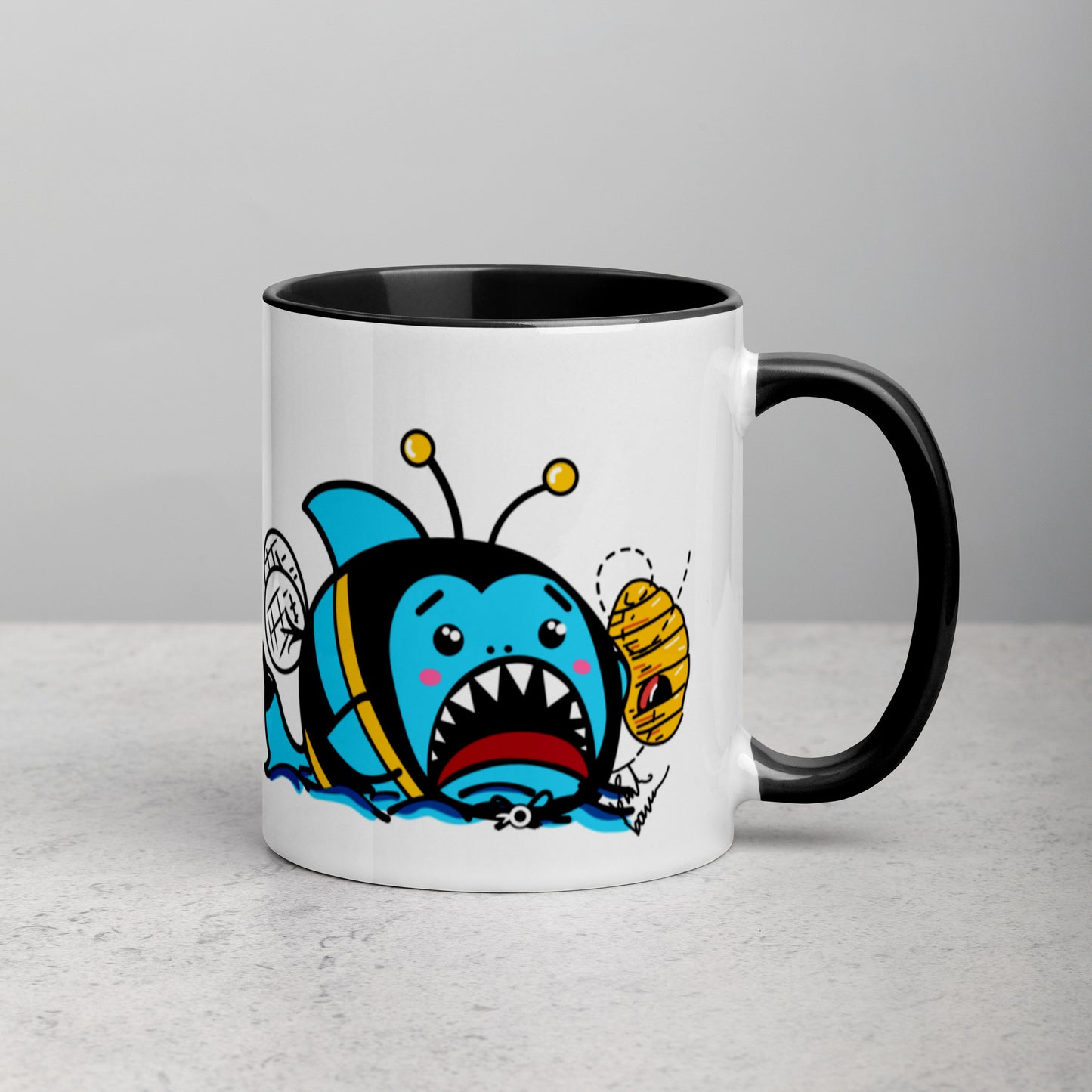 Halloween Sharks Mug- Bee Shark (11oz)