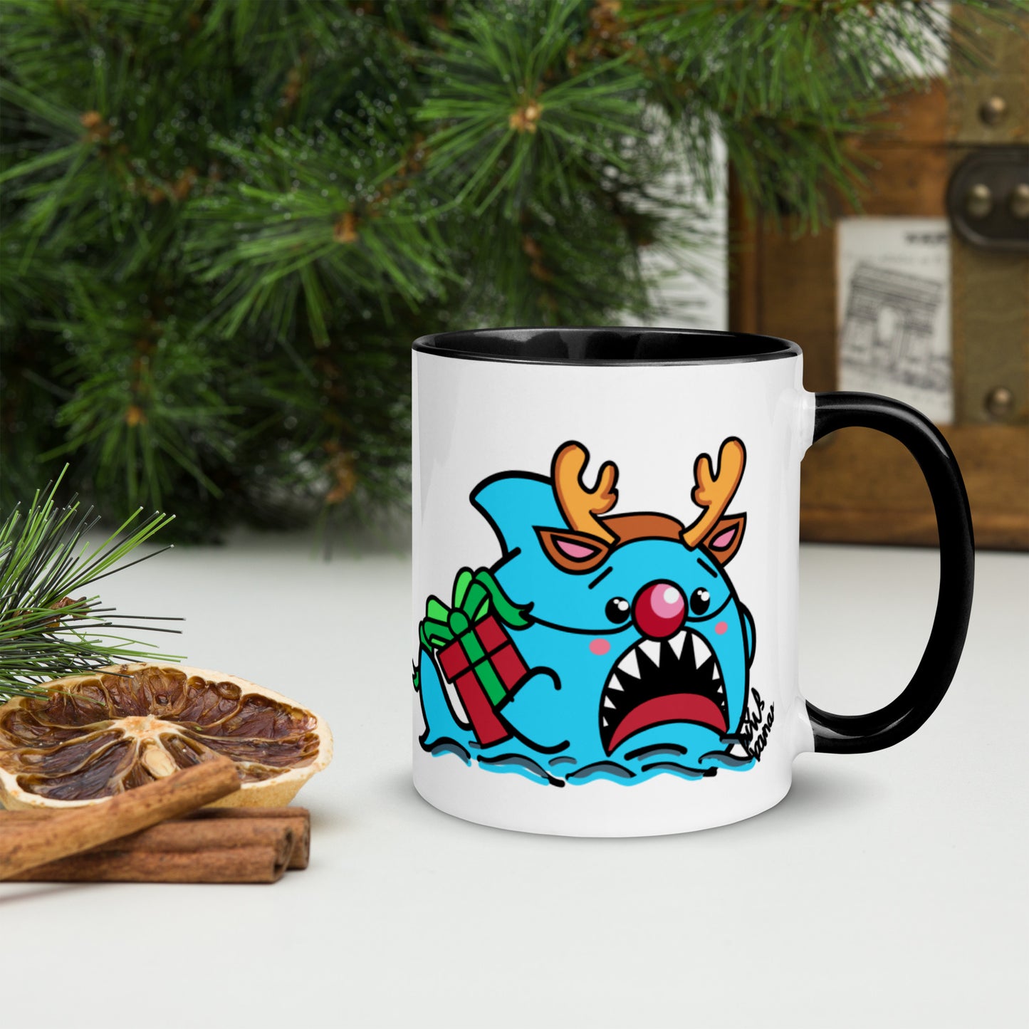 Holiday Sharks Mug- Won't you Guide My Sleigh? (11oz)