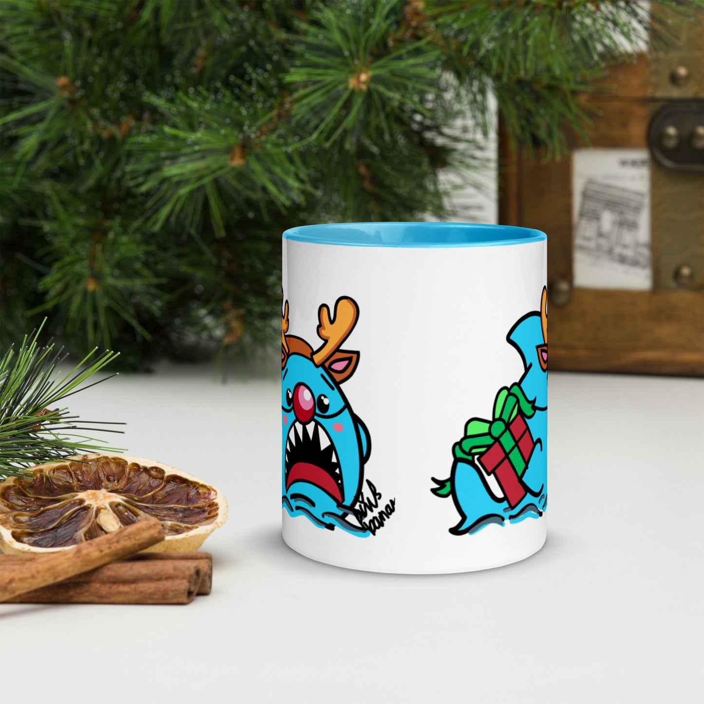 Holiday Sharks Mug- Won't you Guide My Sleigh? (11oz)