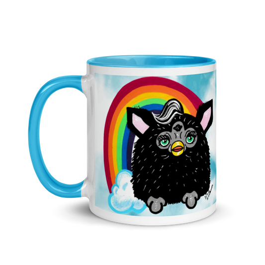 Cute Furby with Rainbow Mug (11oz)