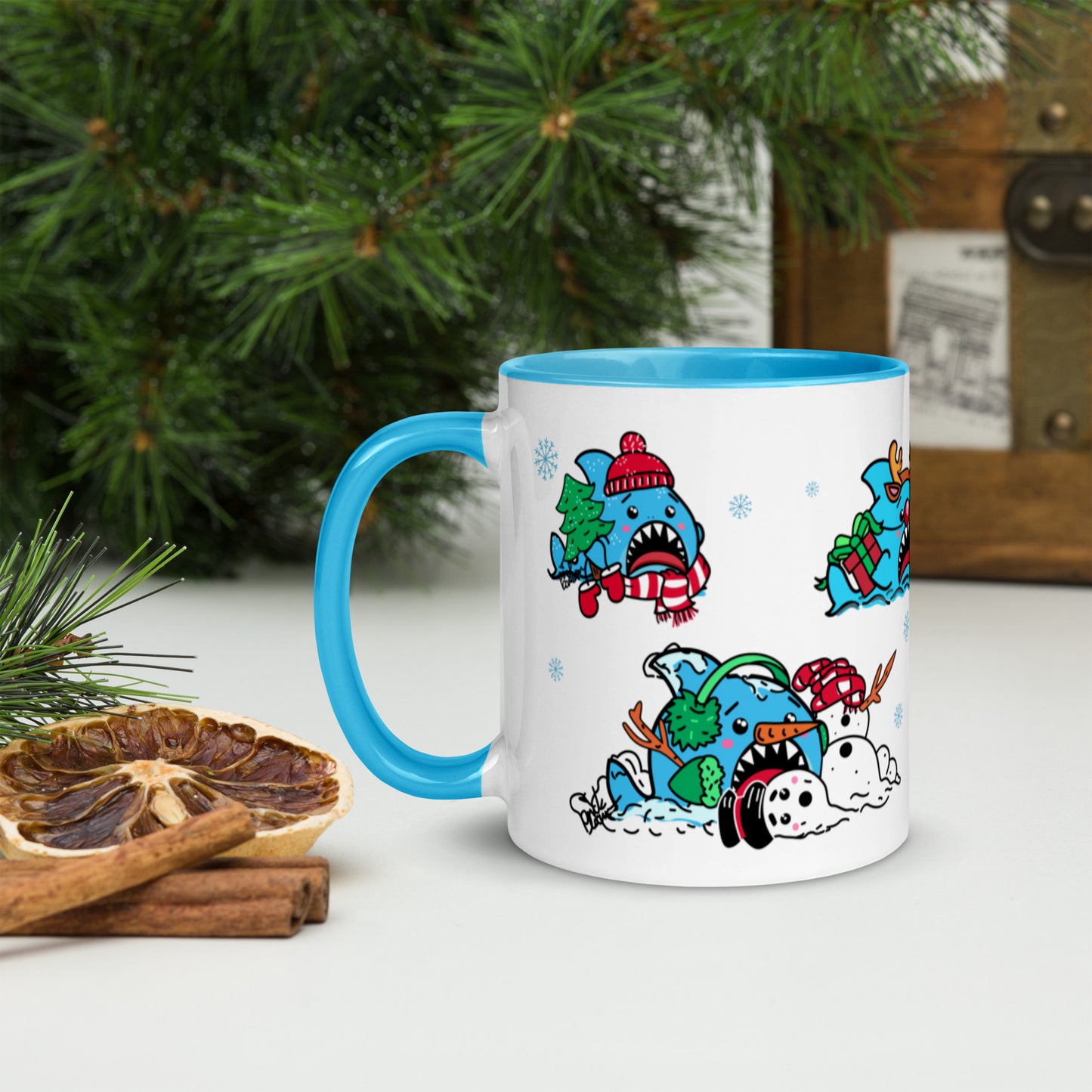 Holiday Sharks Mug- Merry Christmas to all.... the sharks! (11oz)