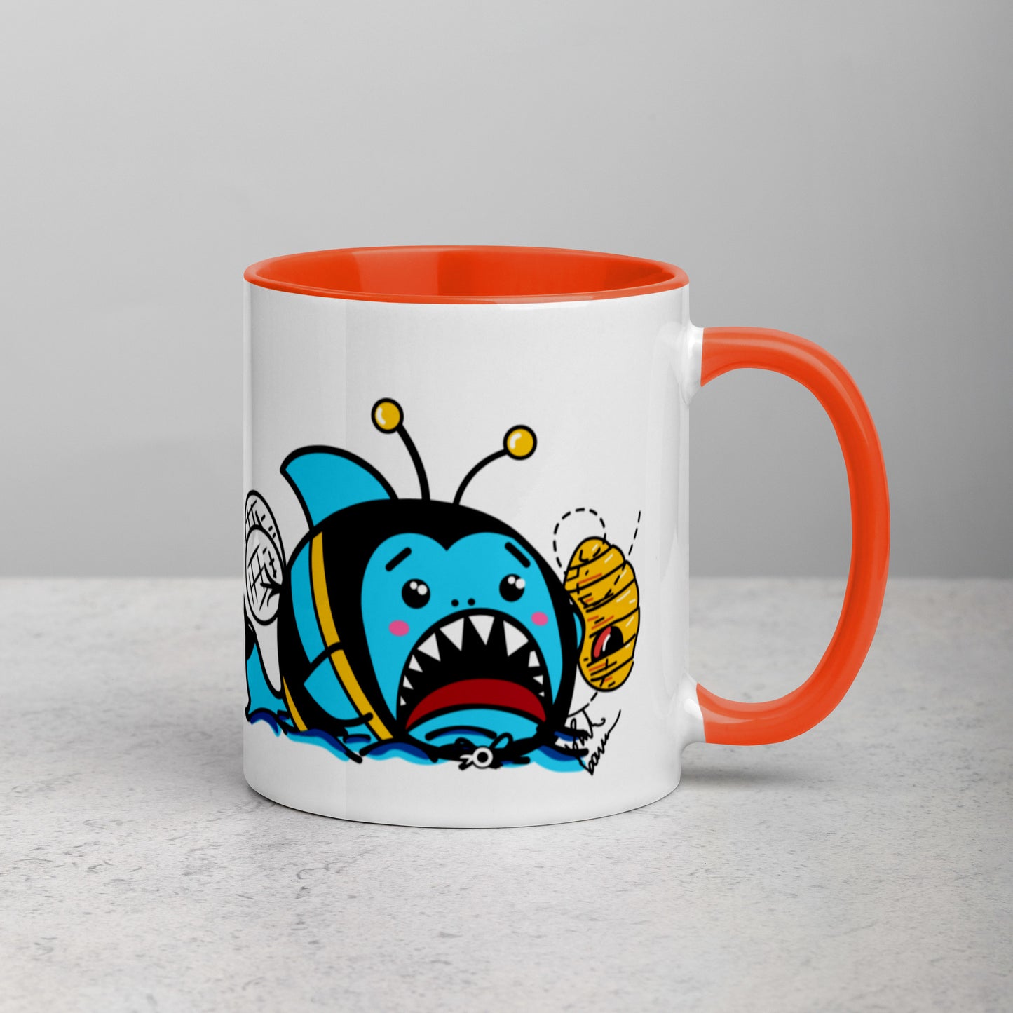 Halloween Sharks Mug- Bee Shark (11oz)