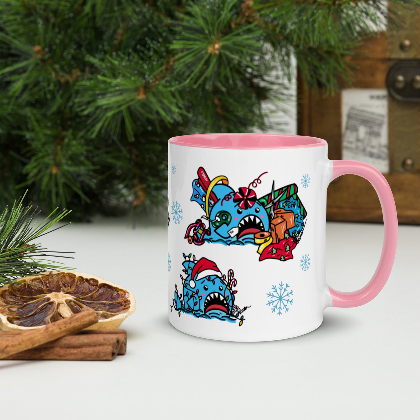 Holiday Sharks Mug- Merry Christmas to all.... the sharks! (11oz)