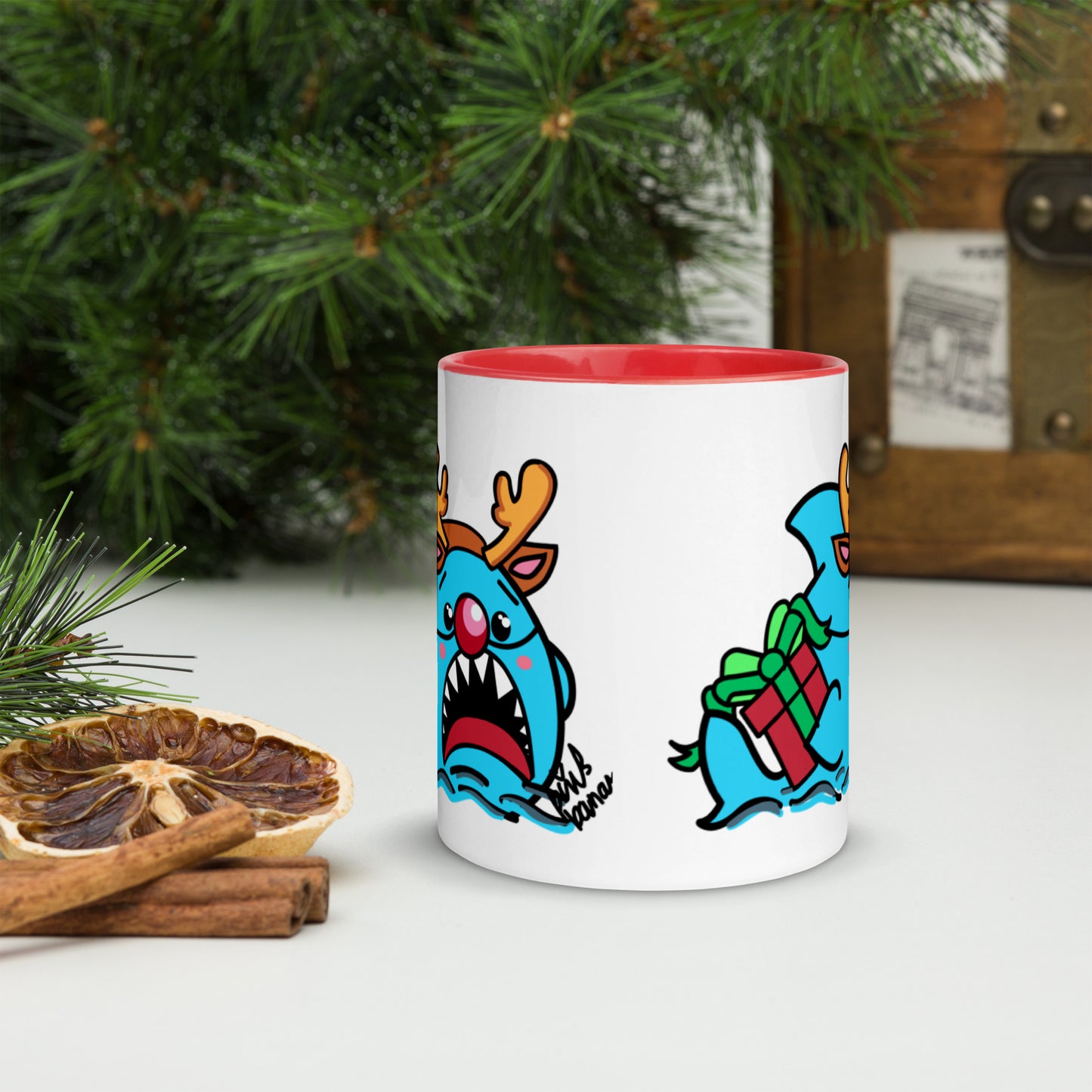 Holiday Sharks Mug- Won't you Guide My Sleigh? (11oz)